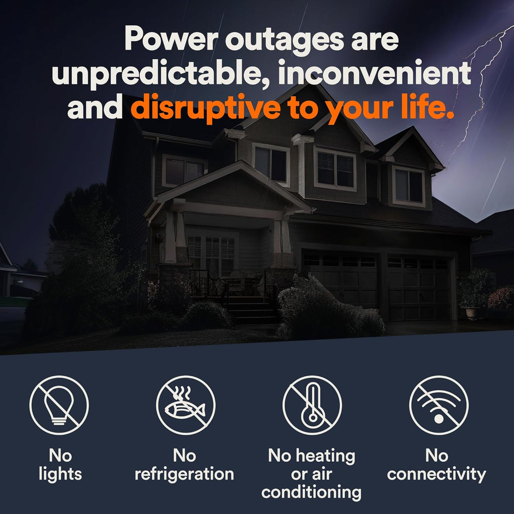 Generac Guardian 24kW Home Standby Generator with 200 Amp Transfer Switch - Automatic Whole House Backup Power for Storms, Emergencies, and Outages, WiFi Enabled, Runs on Natural Gas or Liquid Propane