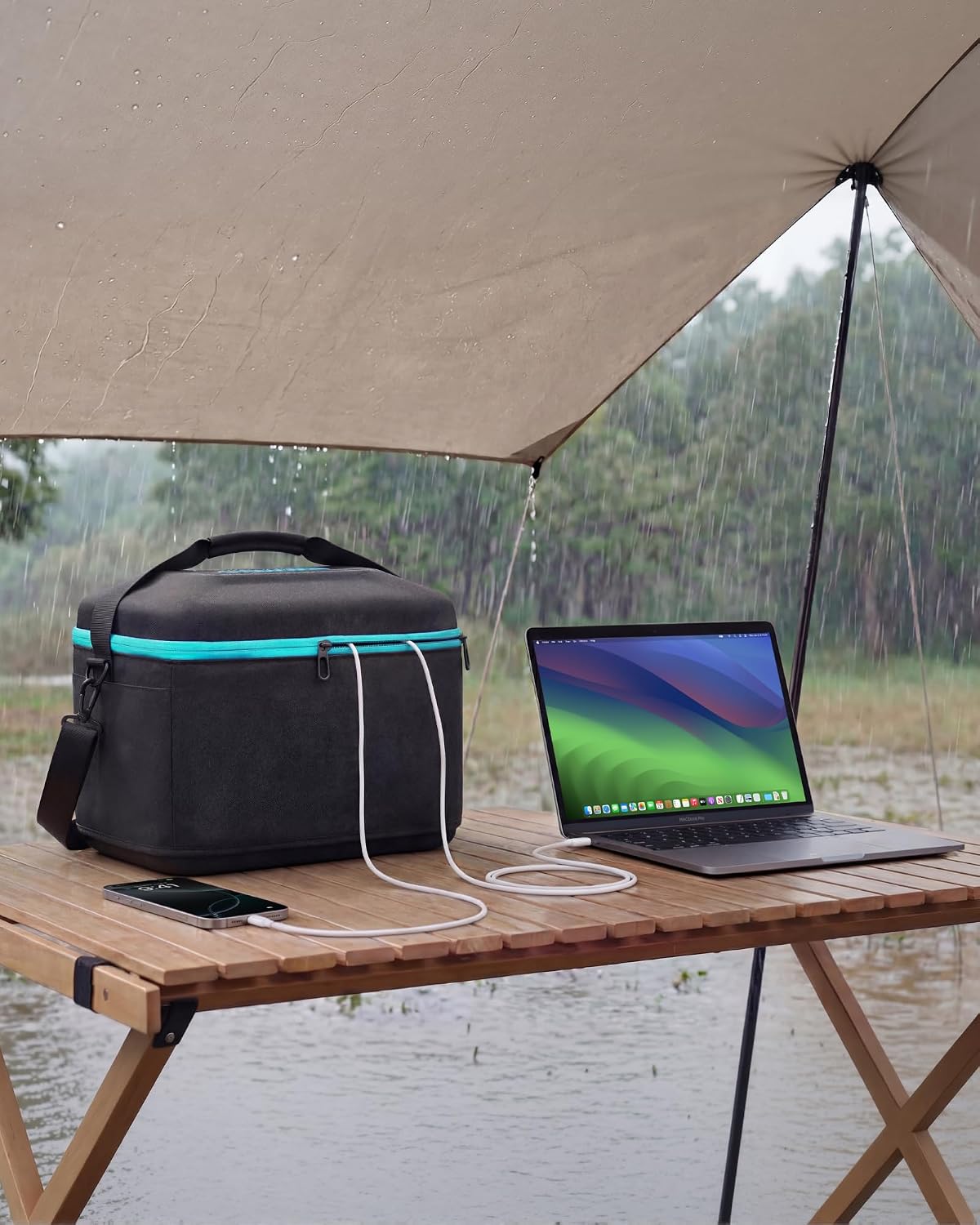 Anker 536 Portable Power Station with Anker Carrying Case Bag, 508Wh Solar Generator (Solar Panel Optional),500W 9-Port Powerhouse, 4 AC Outlets, 60W USB-C PD Output, LED Light for Outdoor Camping