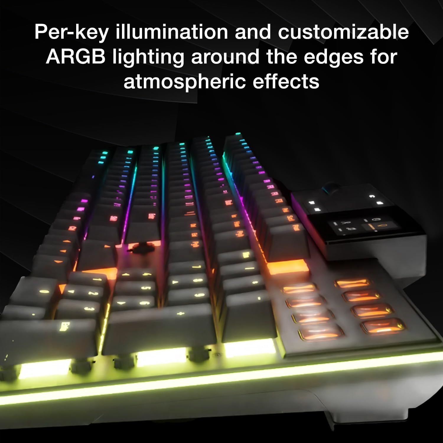 be quiet! Dark Mount Mechanical Keyboard | Linear | Hot-Swappable Lubricated Silent Switches | Detachable Numpad and Media Dock | Programmable ARGB Keys | Quality PBT Double Shot Keycaps | BT001US