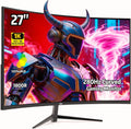 ZZA 27 Inch Curved 280Hz Gaming Monitor, 1800R Curved Computer Gaming Monitor FHD 1080P, 4000:1, 120% sRGB, 1Ms GTG|FreeSync|HDR|Low Blue Light|HDMI DP| VESA Support 100x100mm(No Speakers)