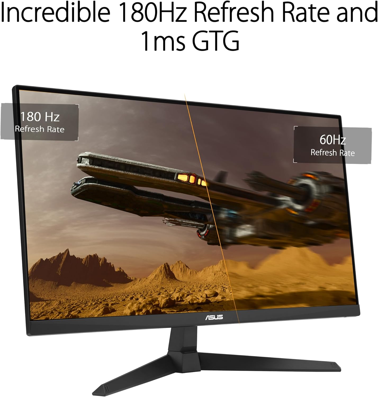 ASUS TUF Gaming 24' (23.8 inch viewable) 1080P Monitor (VG249Q3A) - Full HD, 180Hz, 1ms, Fast IPS, Extreme Low Motion Blur, FreeSync Premium, Speakers, DisplayPort, HDMI, Variable Overdrive, 99% sRGB