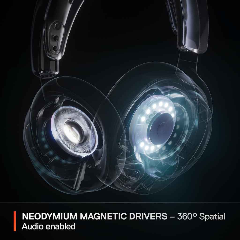SteelSeries Arctis Nova Pro Wireless Multi-System Gaming Headset - Premium Hi-Fi Drivers - Active Noise Cancellation - Infinity Power System - ClearCast Gen 2 Mic - PS5, PS4, PC, Switch, Mobile