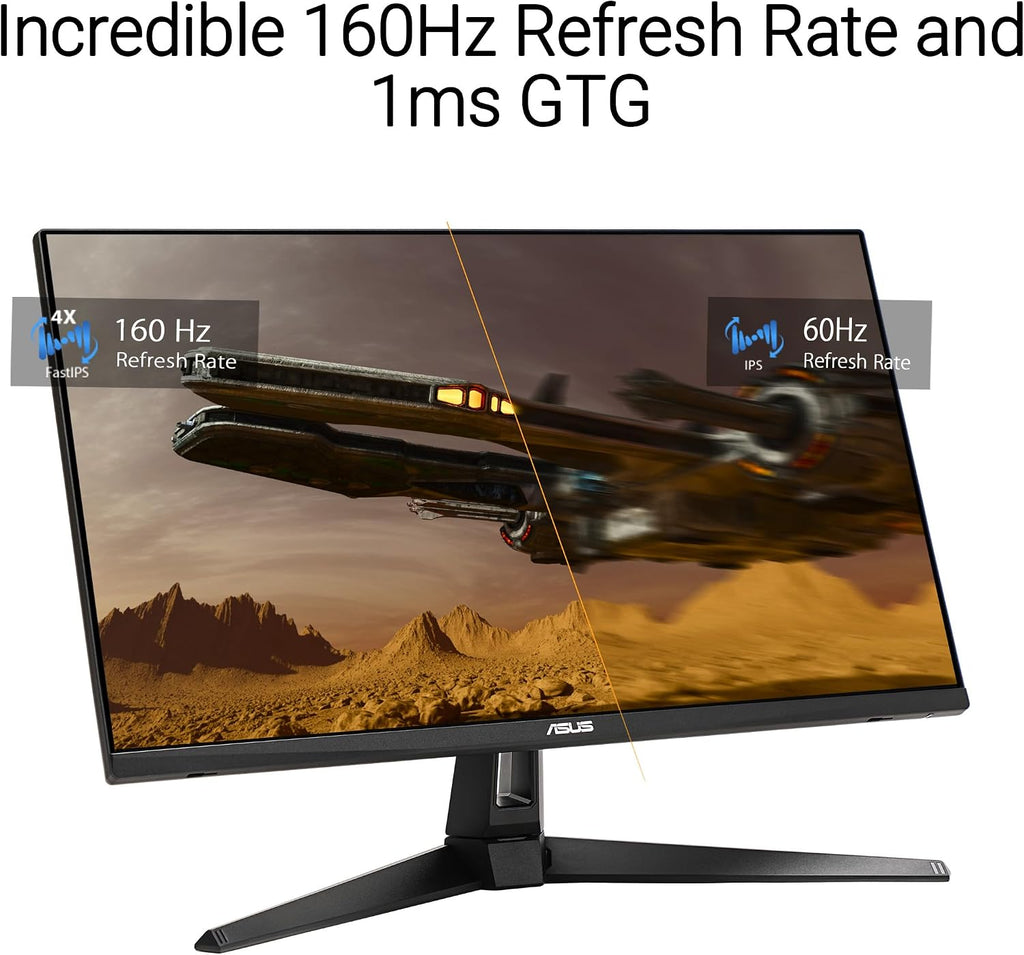 ASUS TUF Gaming 27' 4K HDR Monitor (VG27UQ1A) – 160Hz, 1ms, Extreme Low Motion Blur Sync, NVIDIA G-SYNC Compatible, AMD FreeSync Premium, 95% DCI-P3, DisplayWidget, 3 yr Warranty