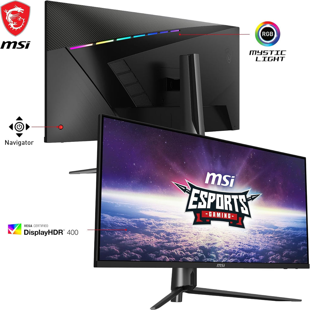 msi MAG 401QR, 40' Gaming Monitor, 3440 x 1440 (UWQHD), IPS, 155Hz, FreeSync Premium, HDR400, HDMI, Displayport, USB C, Tilt, Black