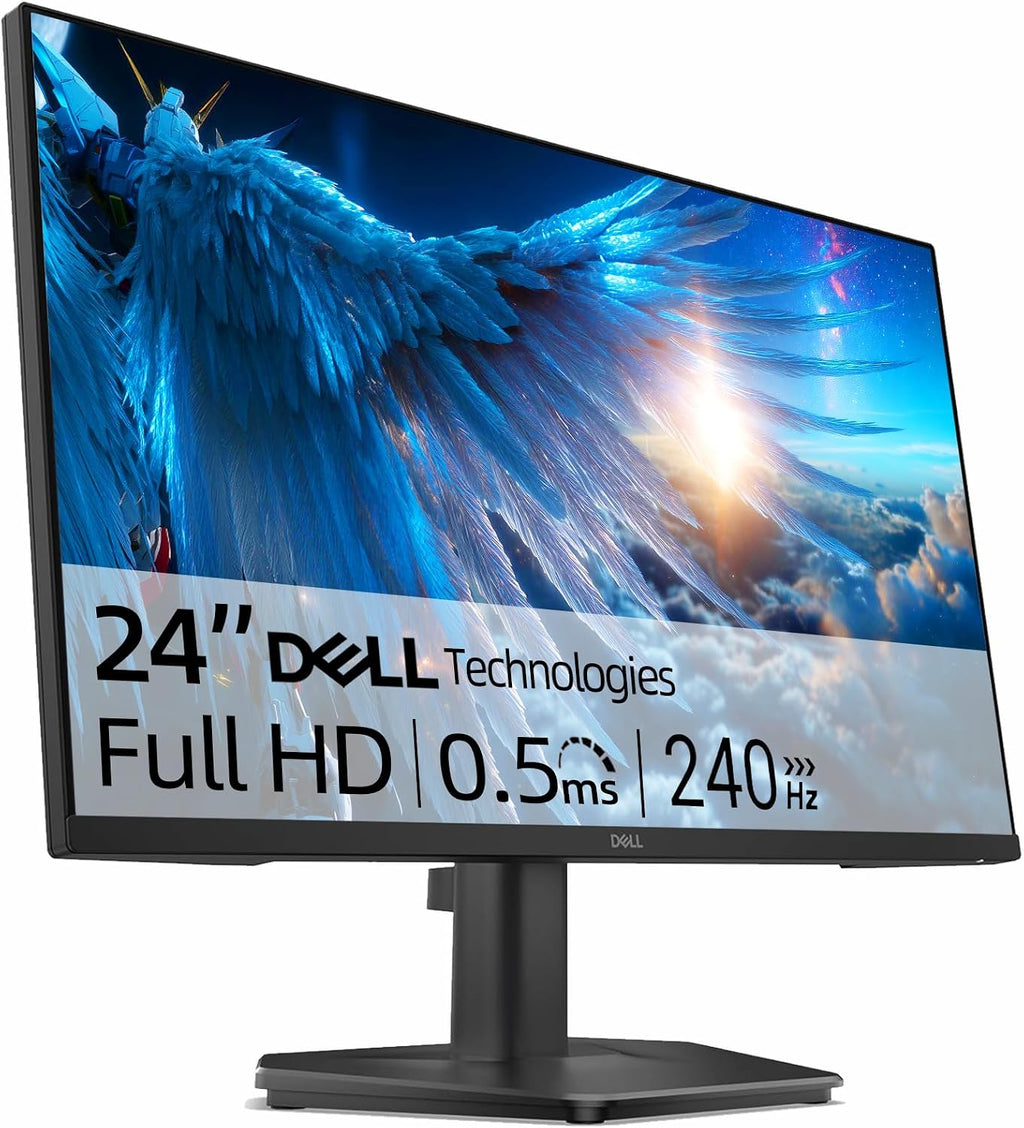 Dell G24 Series Gaming Monitor - 24' FHD (1920x1080) 240 Hz 16:9 Display, 0.5ms Response time, 99% RGB Display AMD FreeSync, 2X HDMI, Anti Glare, DisplayPort 1.4, Tilt Adjustable - Black