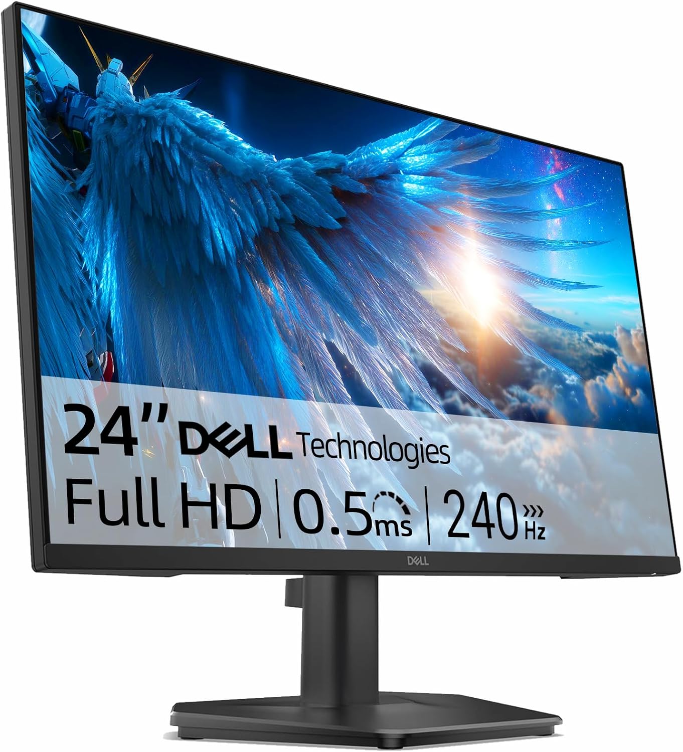 Dell G24 Series Gaming Monitor - 24' FHD (1920x1080) 240 Hz 16:9 Display, 0.5ms Response time, 99% RGB Display AMD FreeSync, 2X HDMI, Anti Glare, DisplayPort 1.4, Tilt Adjustable - Black