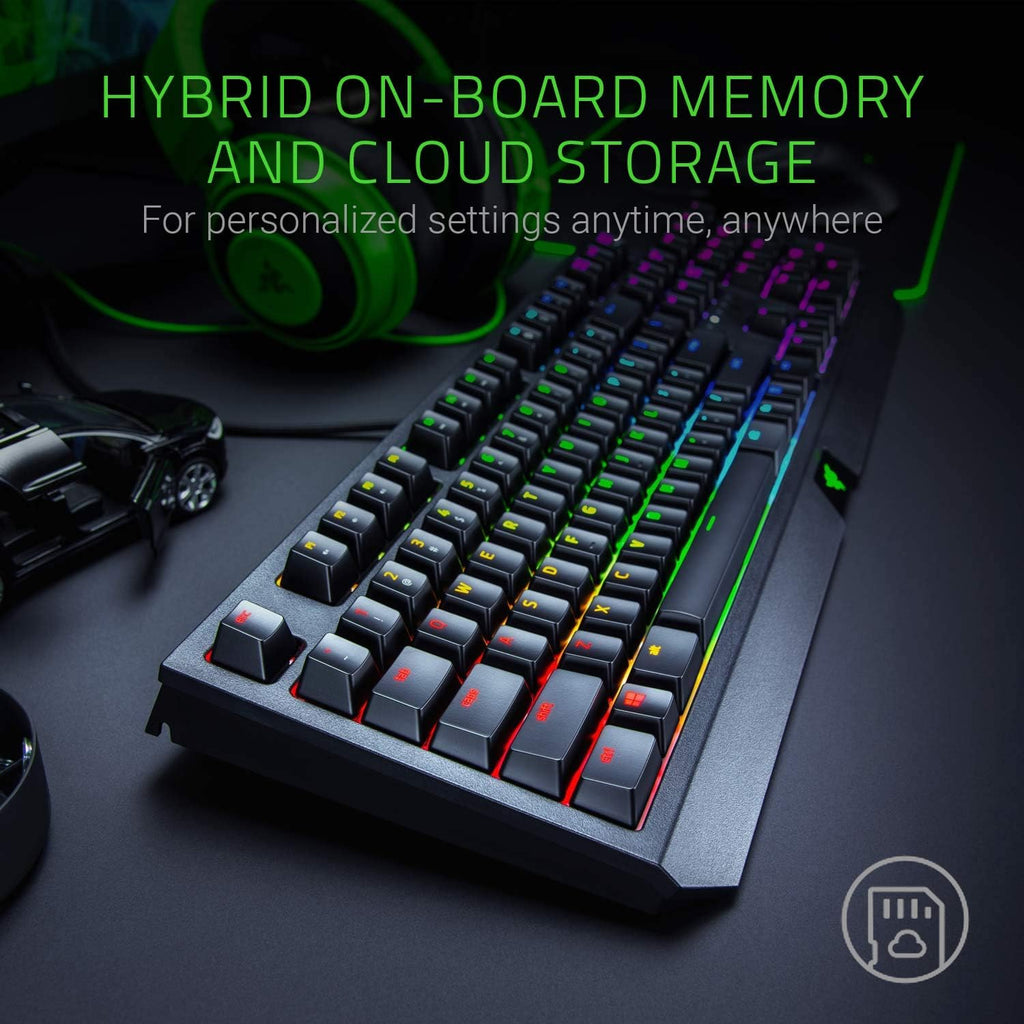 Razer BlackWidow Mechanical Gaming Keyboard: Green Mechanical Switches, Tactile & Clicky, Chroma RGB Lighting, Anti-Ghosting, Programmable Macro Functionality