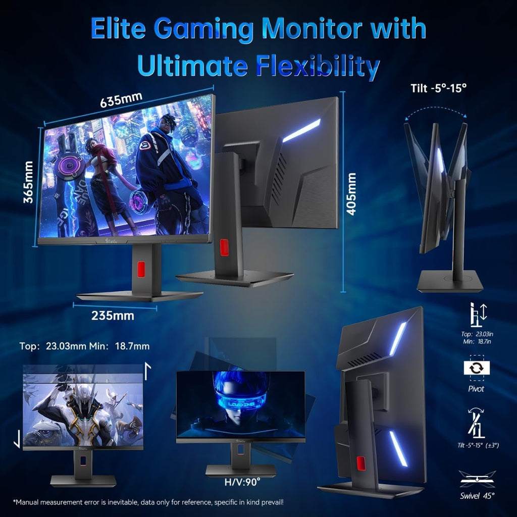 28 Inch 4K UHD 3840x2160 144Hz Gaming Computer Monitor,1ms IPS PC Screen,AMD FreeSync Premium,125% sRGB,95% DCI-P3,Monitor with Speaker,HDMI2.1,Height Adjustable,TS2700