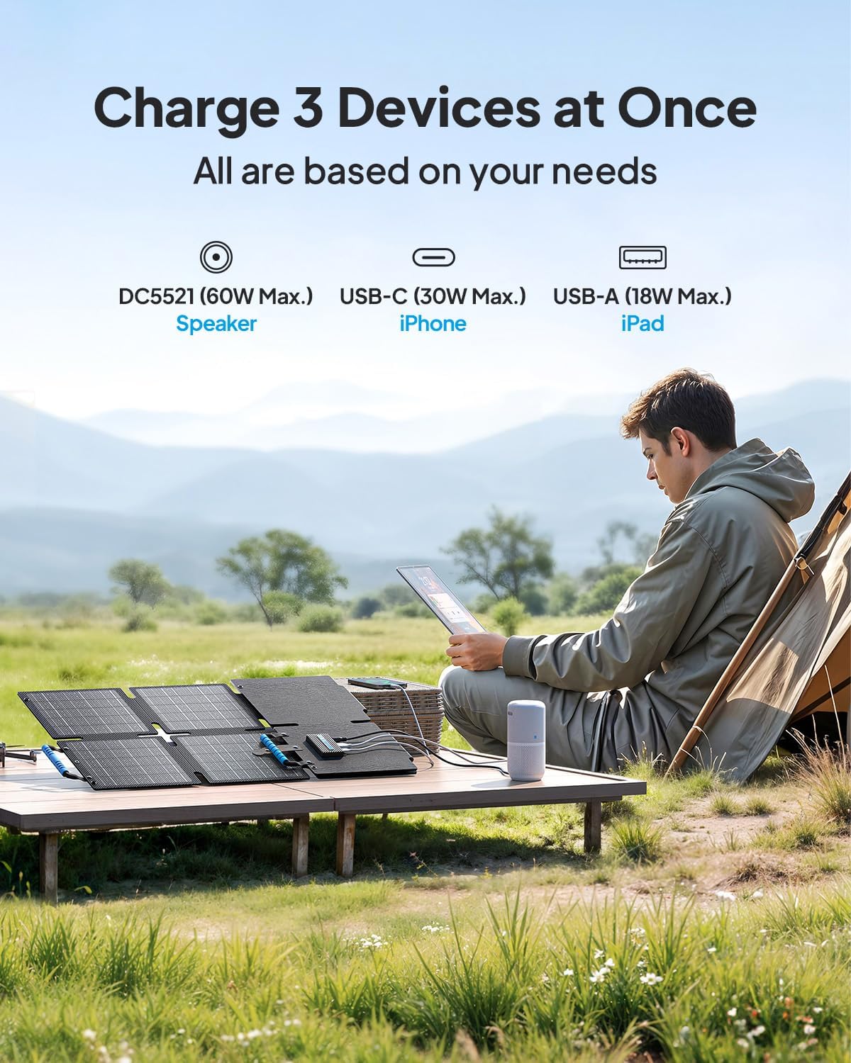 BLUETTI Solar Generator Elite 10 with 60W Solar Panel Included (Ship Separately), 128Wh Mini Power Station with 200W AC Outlet, Palm-Size Portable Power for Camping, Outages, and UPS Backup