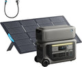 Anker SOLIX F3000 Portable Power Station and Expansion Battery with 400W Solar Panel，3,072Wh, 6,000W Recharging, Solar Generators for Home Use, For Power Outages, Camping, RVs, Emergencies