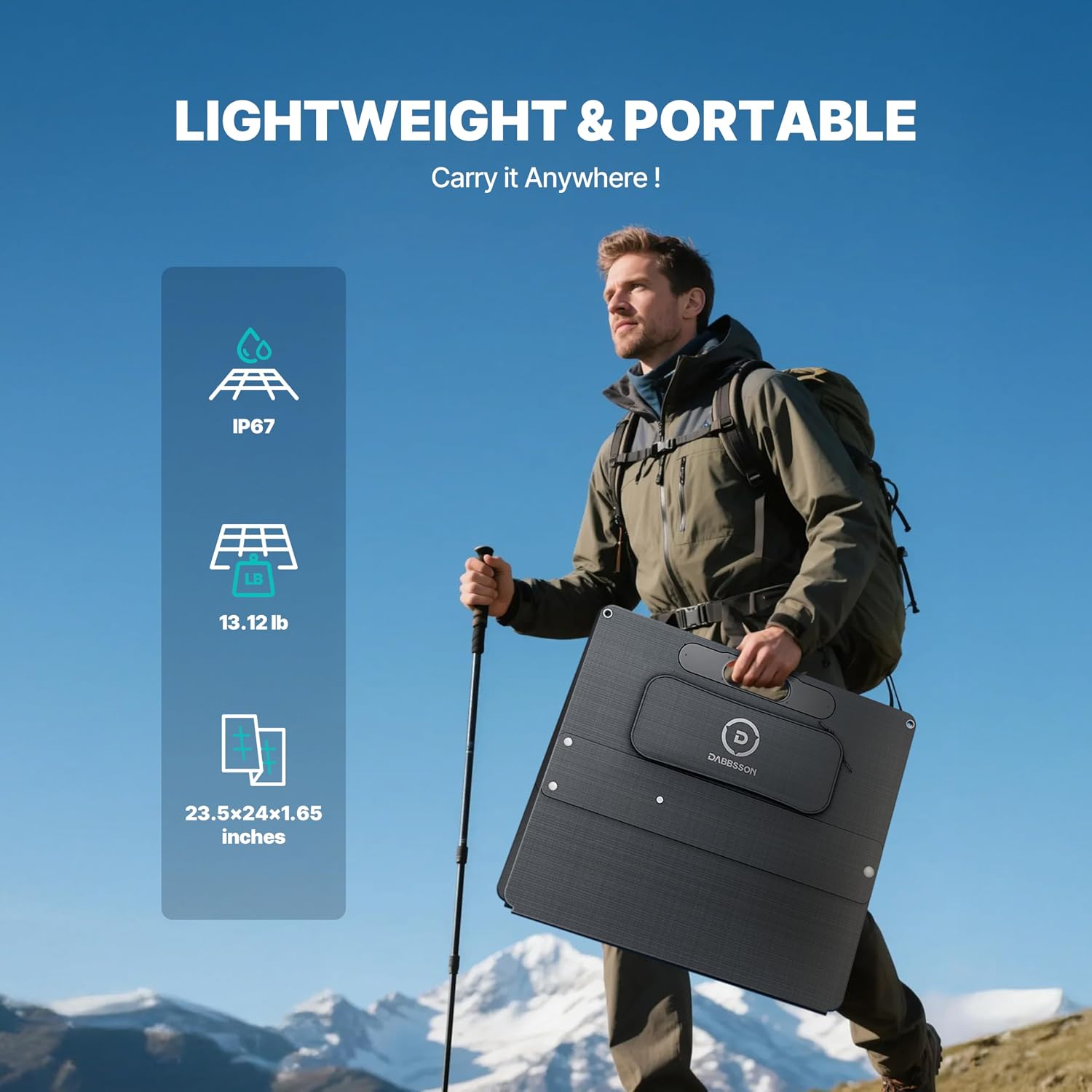 DABBSSON 2048Wh Solar Generator with 210W Solar Panel, Semi-Solid LiFePO4 Battery w/6 2200W AC Output, Compact&Lightweight, Recharge 80% in 1.5 Hr, 2000L Portable Power Station for Camping/Home/RV