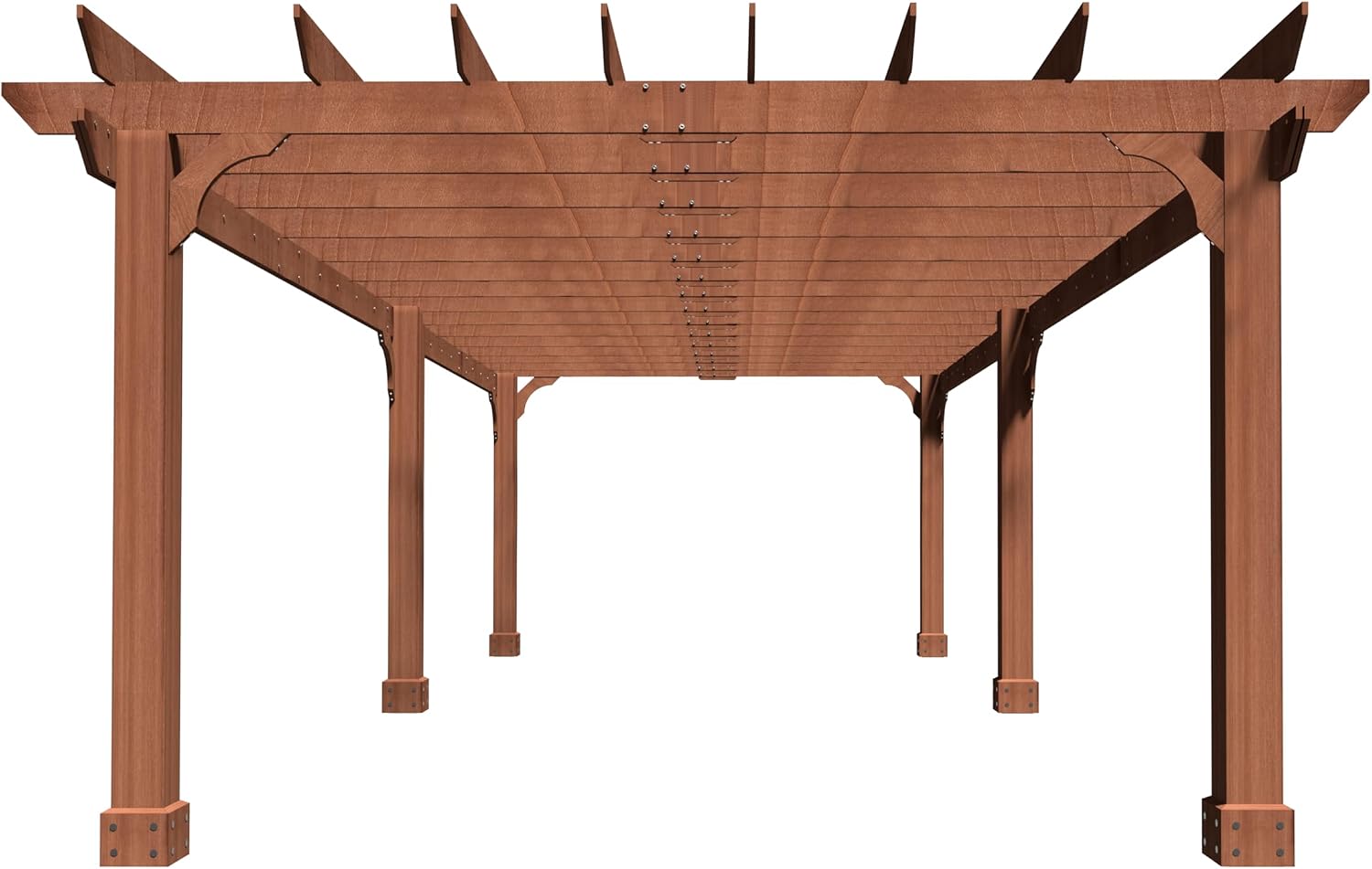 MUPATER 12x20 FT Cedar Wooden Pergola Gazebo for Patio, Stakes Included, Quality Supported Structure, Snow and Wind Supported, Outdoor Pergola Garden Shelter Cedar Framed for Backyard, Deck, Garden