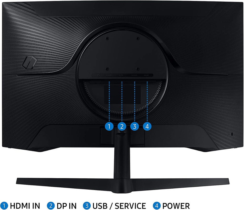 SAMSUNG 27' Odyssey G55A QHD 165Hz 1ms FreeSync Curved Gaming Monitor with HDR 10, Futuristic Design for Any Desktop (LS27AG550ENXZA)