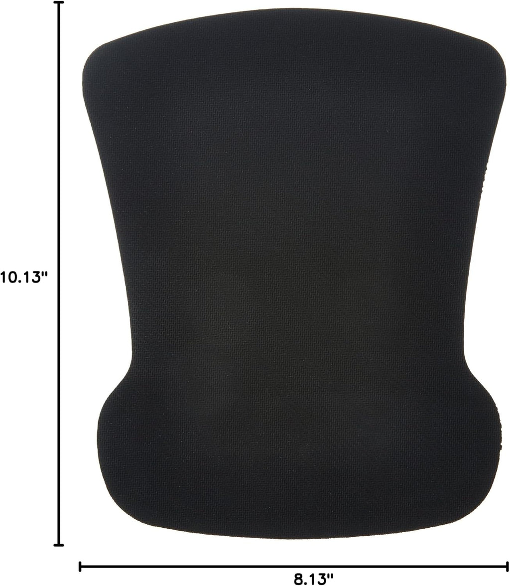 Amazon Basics Rectangular Gel Computer Mouse Pad with Wrist Support Rest, Non-Slip, Smooth Surface, Small, Black, 20-Pack