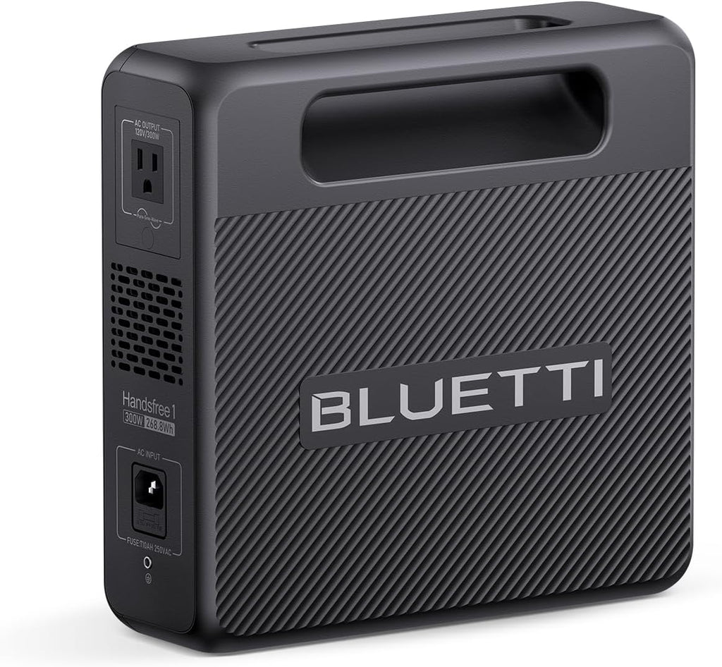 BLUETTI Handsfree 1 Portable Power Station, 268.8Wh 300W Solar Generator, 5 Output Ports, LiFePO4 Battery Backup for Camping, Drones, Photography (Backpack Not Included)