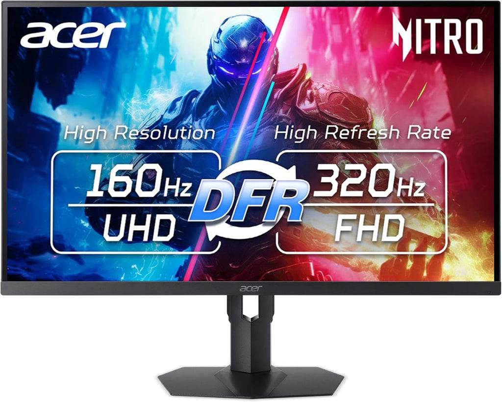 Acer Nitro 31.5' 4K UHD 3840x2160 Gaming IPS MiniLED Monitor | AMD FreeSync Premium | 160Hz Refresh Rate to FHD 320Hz (DFR) | Up to 0.5ms | 1x Display Port 1.4 & 2x HDMI 2.1 Ports | XV325QK V3bmiipprx