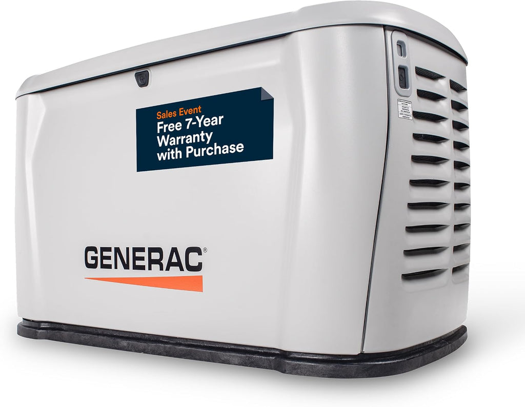 Generac 24kW Home Standby Generator for home use, built-in cellular connectivity, whole house generator for power backup