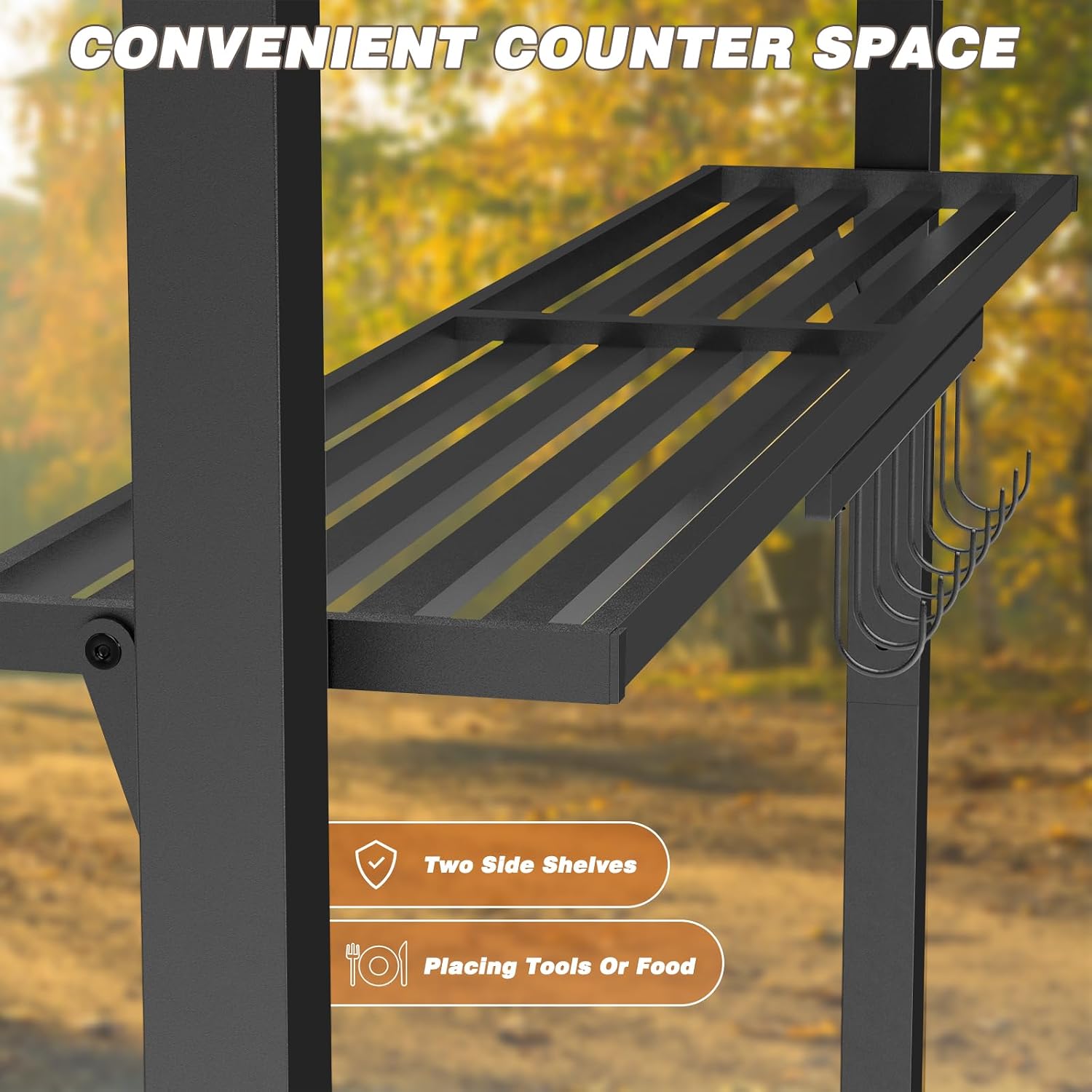 Crownland Outdoor Grill Gazebo Double Soft Top BBQ Canopy for Outdoor Barbeque Grill Tent for Patio, Garden, and Backyard(Dark Brown)