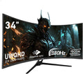 ZZA UltraWide 34 inch Curved Monitor 1500R PC Screen 180HZ/165hz Refresh Rate WQHD 3440x1440 Computer Gaming Monitor VA PanelAMD FreeSync Premium | HDR10 | 99% sRGB | VESA