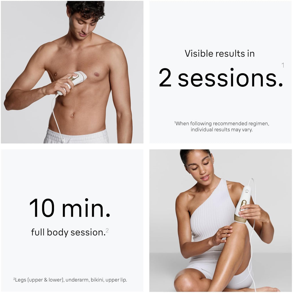 Braun IPL, Silk·Expert Pro 5, IPL Hair Removal for Women and Men, Permanent Laser Hair Reduction At-Home, 2 Heads, Pouch, IPL5137