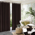 Little Bird Detachable Blackout Vertical Blind for Porch Gazebo Canopy Pergola Garage Sun Room 1 Panels Tab Top Outdoor Curtains Dark Chocolate (1 Panel Size 120 W X 156 L Inch