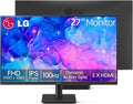 LG 27 inch FHD (1920 x 1080) IPS Monitor, 100Hz, 5ms, Dynamic Action Sync, Black Stabilizer & Crosshair, HDR10, Reader Mode/Flicker Safe, HDMI, OnScreen Control, Tilt Adjustable, Black