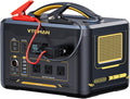 VTOMAN Jump 1500X Portable Power Station with Jumper Cables, 828Wh LiFePO4 Battery Solar Generator & Car Jump Starter, 1500W AC Outlet, 100W PD Type-C&Regulated DC for Home Backup Roadside Emergencies