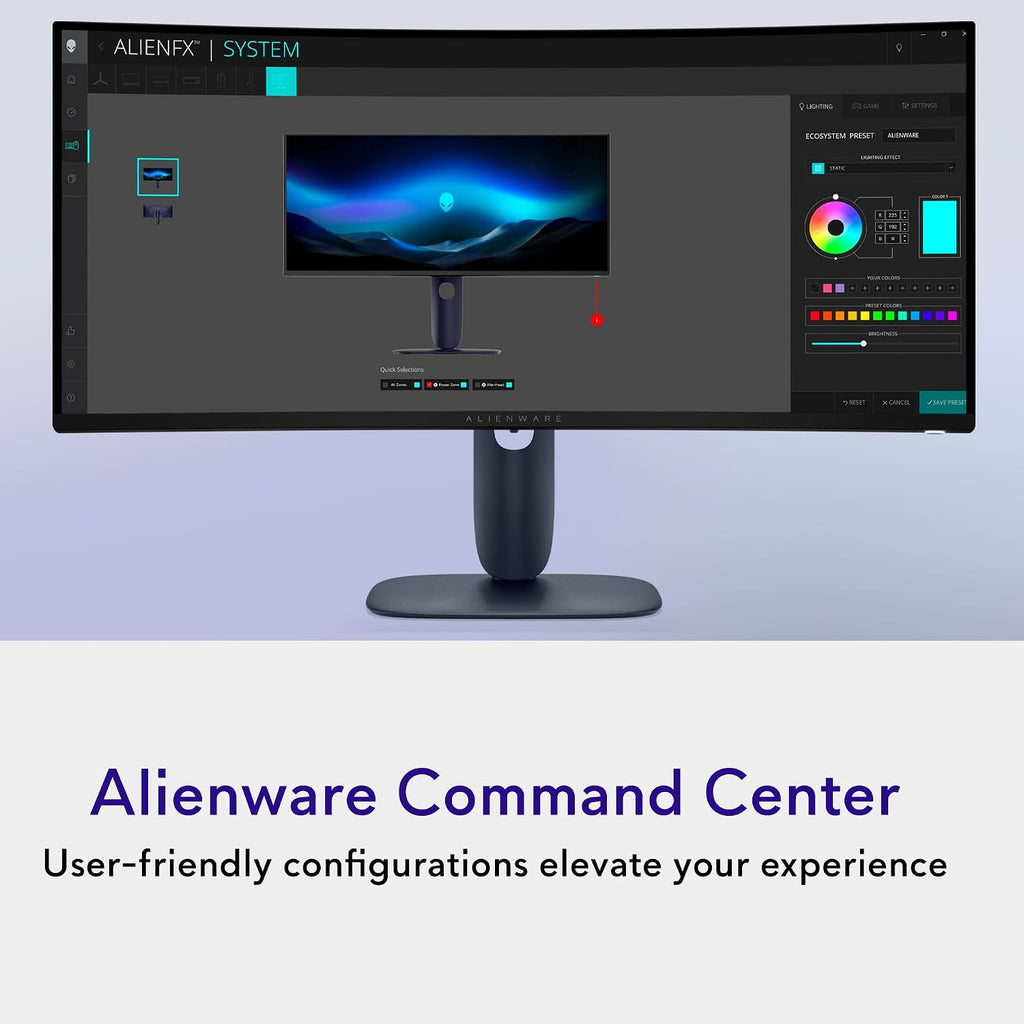 Alienware 34 240Hz QD-OLED Curved Gaming Monitor - AW3425DW - 34.2-inch WQHD (3440 x 1440) 0.03ms Display, 1800R Curve, AMD FreeSync Premium Pro, VESA AdaptiveSync, DisplayHDR TrueBlack 400