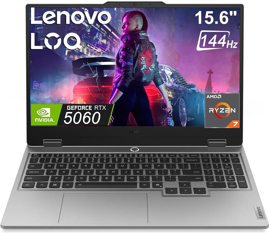 Lenovo LOQ 15 AI Gaming Laptop PC (15.6' FHD G-SYNC 144Hz, NVIDIA RTX 5060 8GB, AMD Ryzen 7 250 (> Intel Ultra 7 155H), 16GB DDR5 RAM, 512GB SSD), Backlit, 5MP Webcam, Wi-Fi 6, Ethernet, Win 11 Home