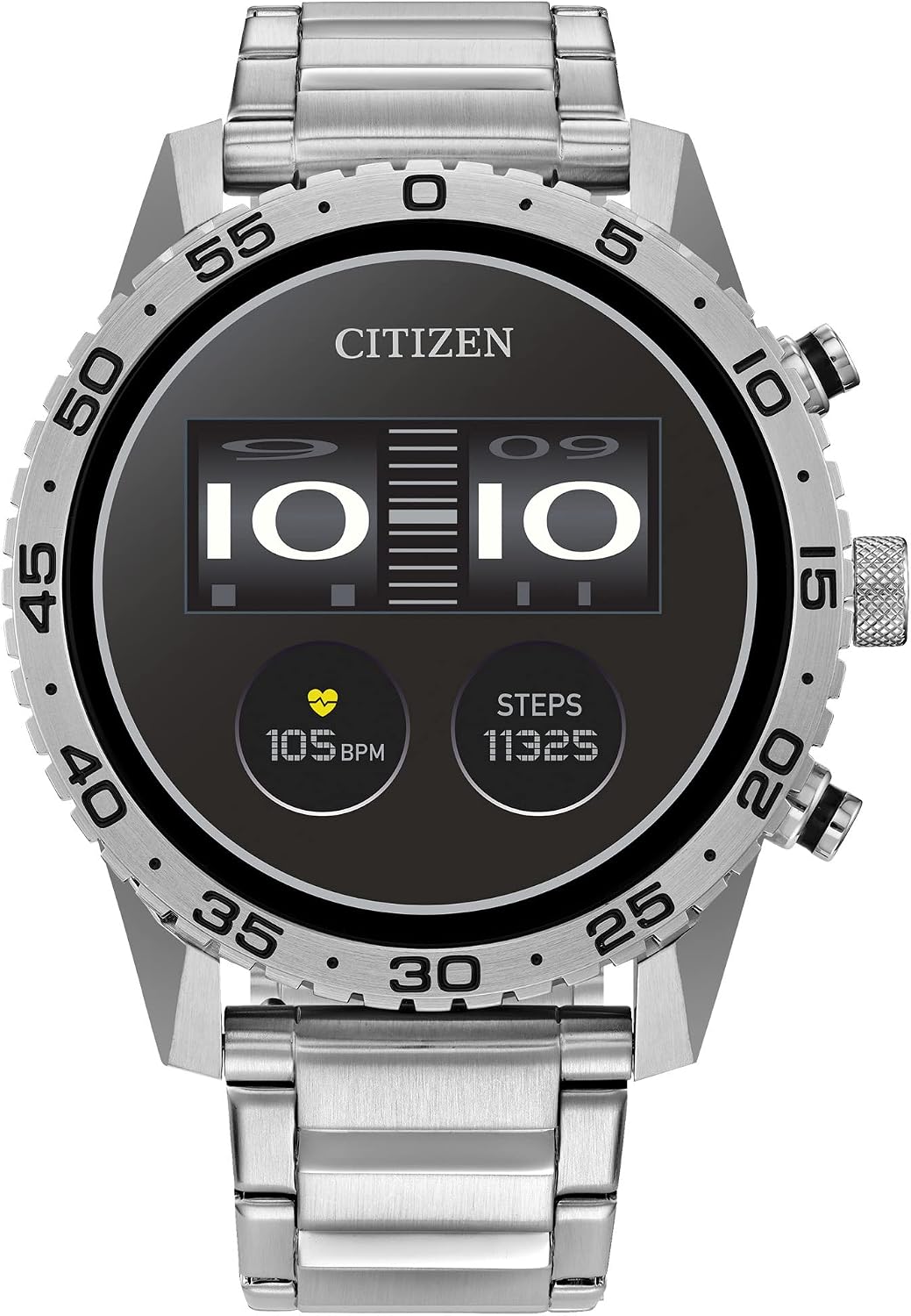 Citizen CZ Smart PQ2 44MM Sport Smartwatch with YouQ App with IBM Watson® AI and NASA research, Wear OS by Google, HR, GPS, Fitness Tracker, Amazon Alexa™, iPhone Android Compatible, IPX6 Rating
