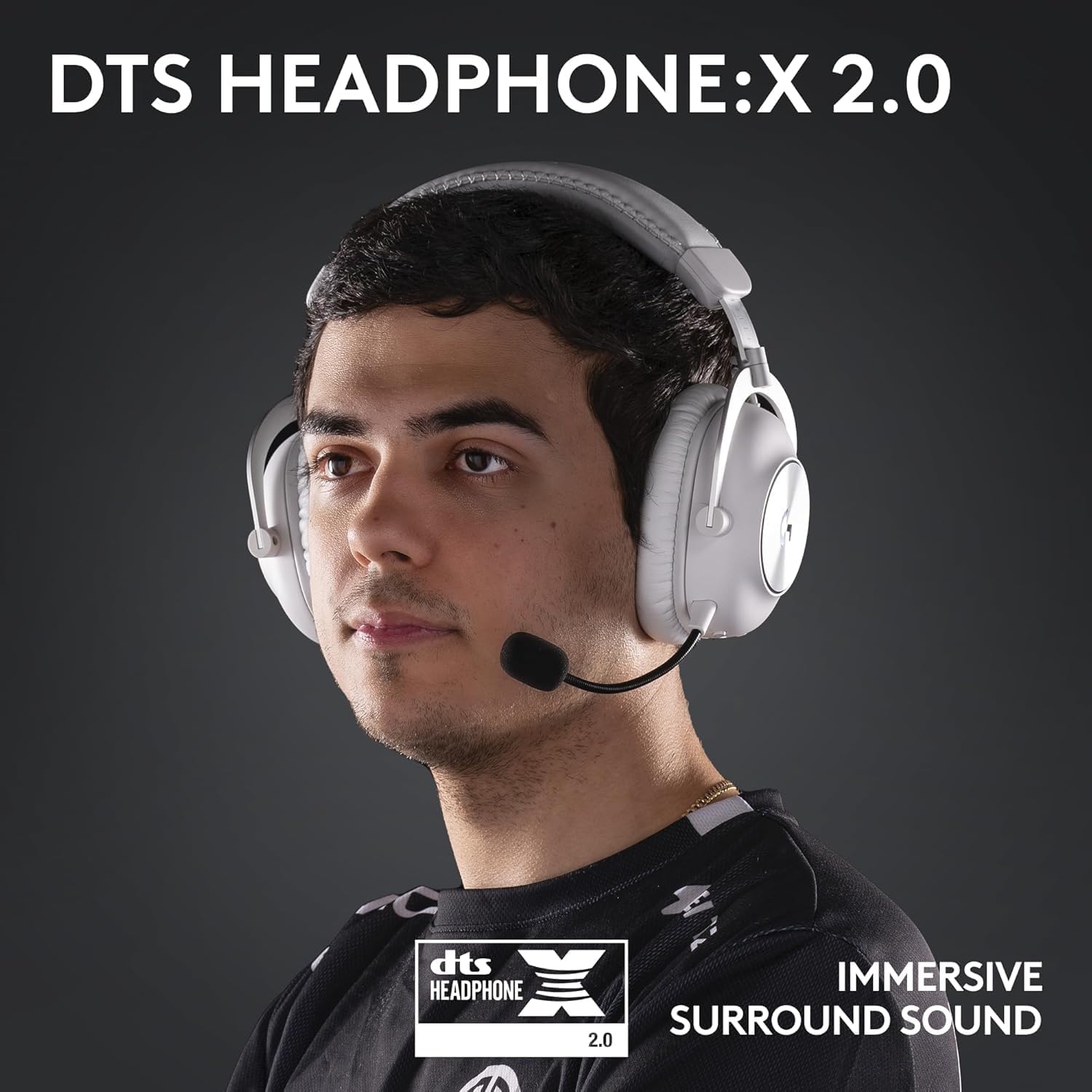 Logitech G PRO X 2 Lightspeed Wireless Gaming Headset: Detachable Boom Mic, 50mm Graphene Drivers, DTS:X Headphone 2.0—7.1 Surround, Bluetooth/USB/3.5mm Aux, for PC, PS5, PS4 - White (Renewed)