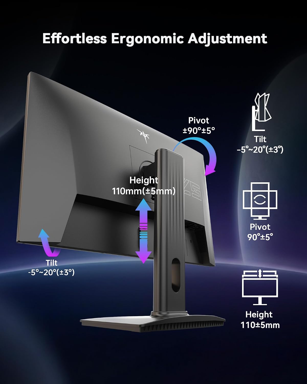 KTC 24.5 Inch 240Hz Gaming Monitor, FHD Computer Monitor Vertical 1080P, Fast IPS Panel, 1ms MPRT, Adaptive Sync, 94% DCI-P3, HDR 400, HDMI DP Ports, Tilt/Pivot/Height Adjustment, VESA Mount, H25T7-3