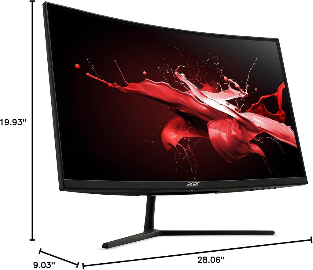 Acer EI322QUR Pbmiippx 31.5' 1500R Curved WQHD 2560 x 1440 Gaming Monitor | AMD FreeSync Premium Pro | Up to 165Hz Refresh Rate | 1ms VRB | VESA DisplayHDR 400 | 2 x Display Ports & 2 x HDMI 2.0 Ports
