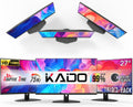 Kado Triple Monitor Setup - 3-Pack 27' 1920x1080 Computer Monitor 75Hz VESA Mount HDMI Office Gaming Hybrid Sim Racing Built-in Speakers (E27X Trio Series)