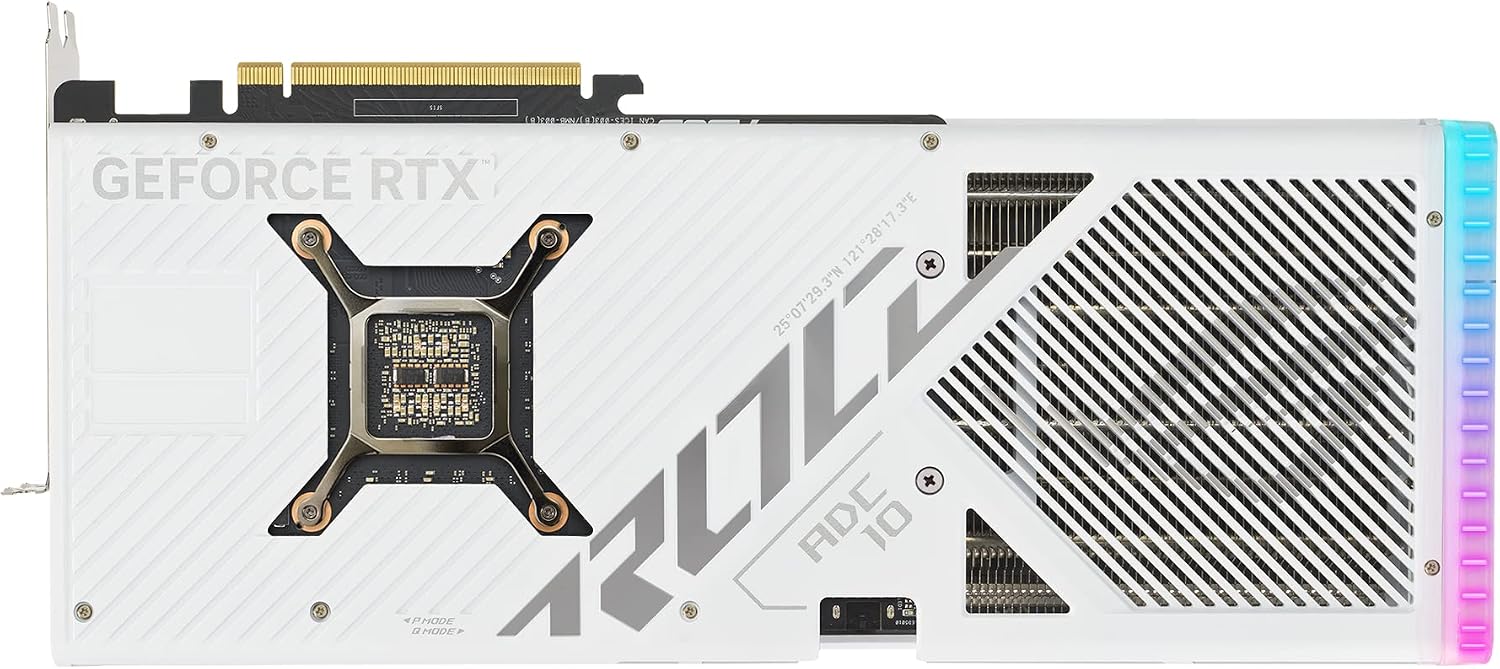 ASUS ROG Strix GeForce RTX™ 4080 Super White OC Edition Gaming Graphics Card (PCIe 4.0, 16GB GDDR6X, DLSS 3, HDMI 2.1a, DisplayPort 1.4a, Vapor Chamber, Power Sensing, Aura Sync)