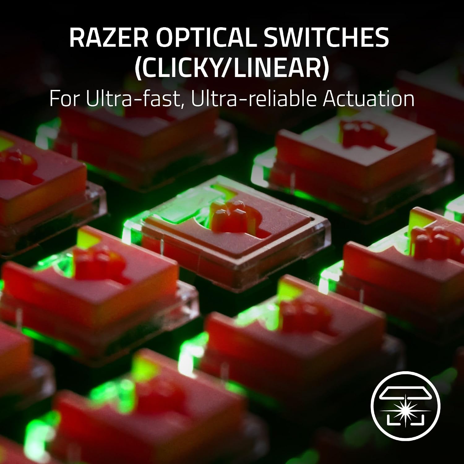 Razer DeathStalker V2 Gaming Keyboard: Low Profile Optical Switches Clicky Purple - Durable Coated Keycaps - Aluminum Top Plate - Multi Function Roller & Media Button - Chroma RGB - Snap Tap