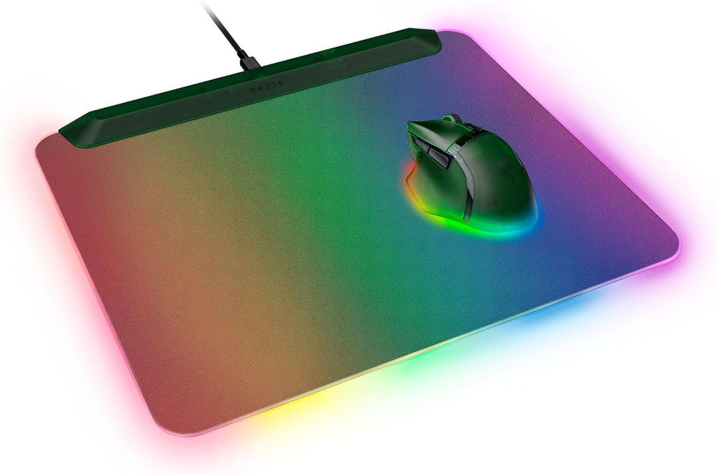 Razer Firefly V2 Pro Fully Illuminated RGB Gaming Mouse Mat: Backlit Design - 15 Zone Chroma Lighting - USB 2.0 Port - Detachable USB Type C Cable - Micro Textured Surface - Anti Slip Base