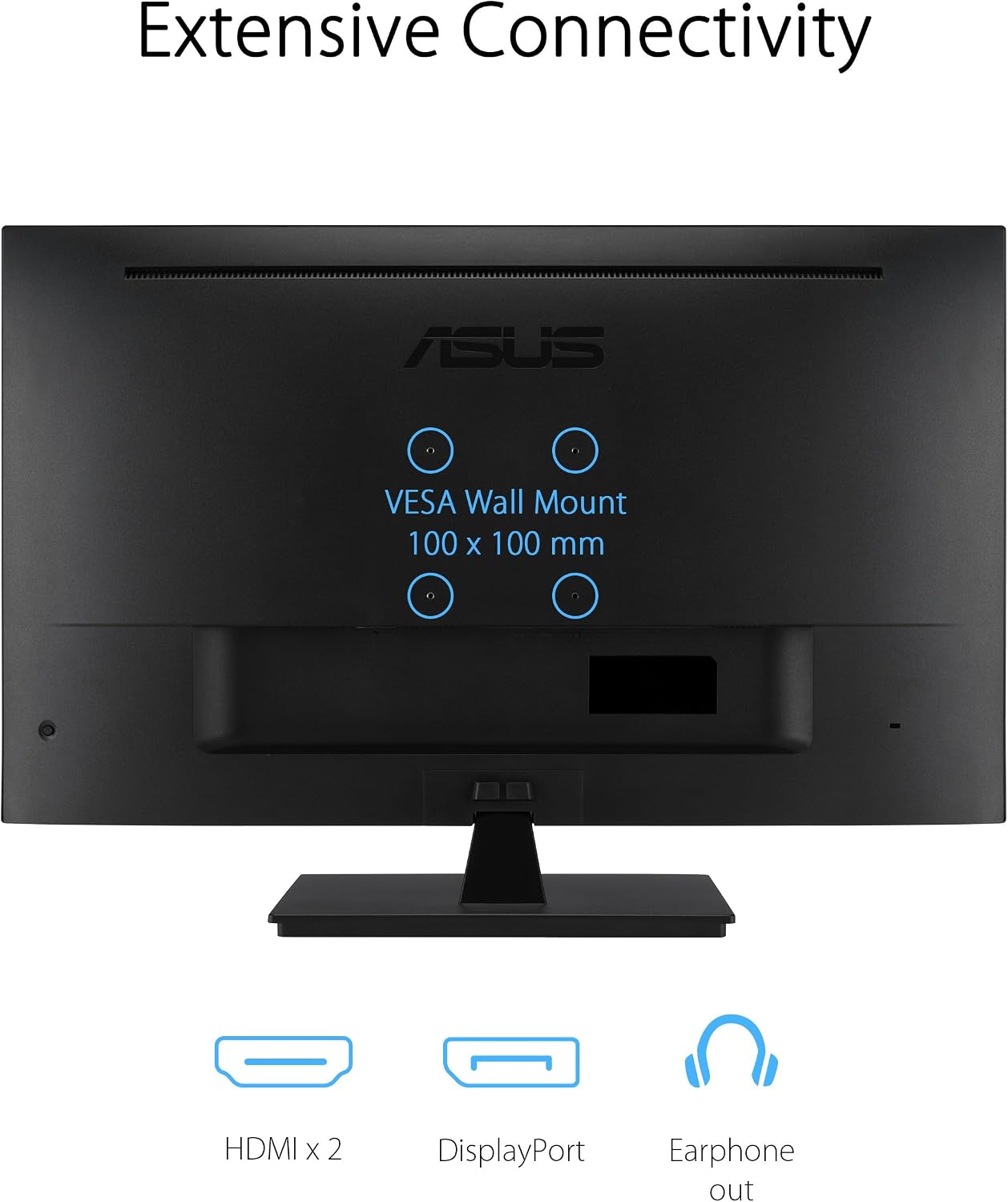 ASUS 31.5' 4K HDR Eye Care Monitor (VP327Q) – UHD (3840 x 2160), 99% sRGB, HDR-10, Adaptive-Sync, Speakers, DisplayPort, HDMI, Flicker Free, Blue Light Filter, VESA Mountable,Black