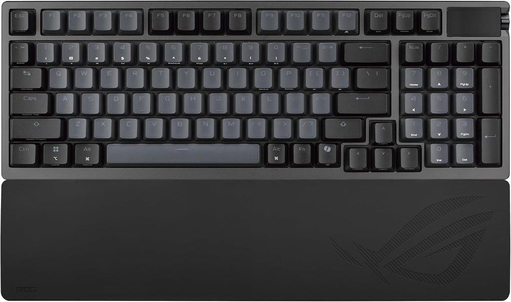 ASUS ROG Azoth 96 HE Wireless Hall Effect Gaming Keyboard – 96% Full-Size, Tri-Mode, Hot Swappable Magnetic Switch, Rapid Trigger, Speed Tap, 8K Hz Polling, Color OLED Screen, ABS Keycaps – Black