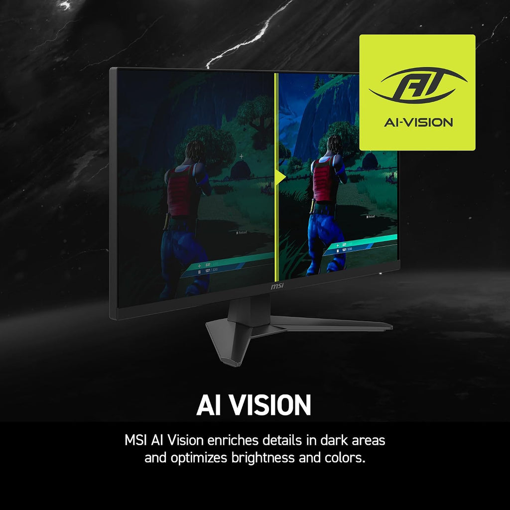 msi MAG 275CF X24 27-inch 1920 x 1080 (FHD) Gaming Monitor, 240Hz, Adaptive-Sync, HDR Ready, HDMI, VGA Port, VESA Mountable, Tilt, 4-Side Slim Bezel, 0.5ms, Black