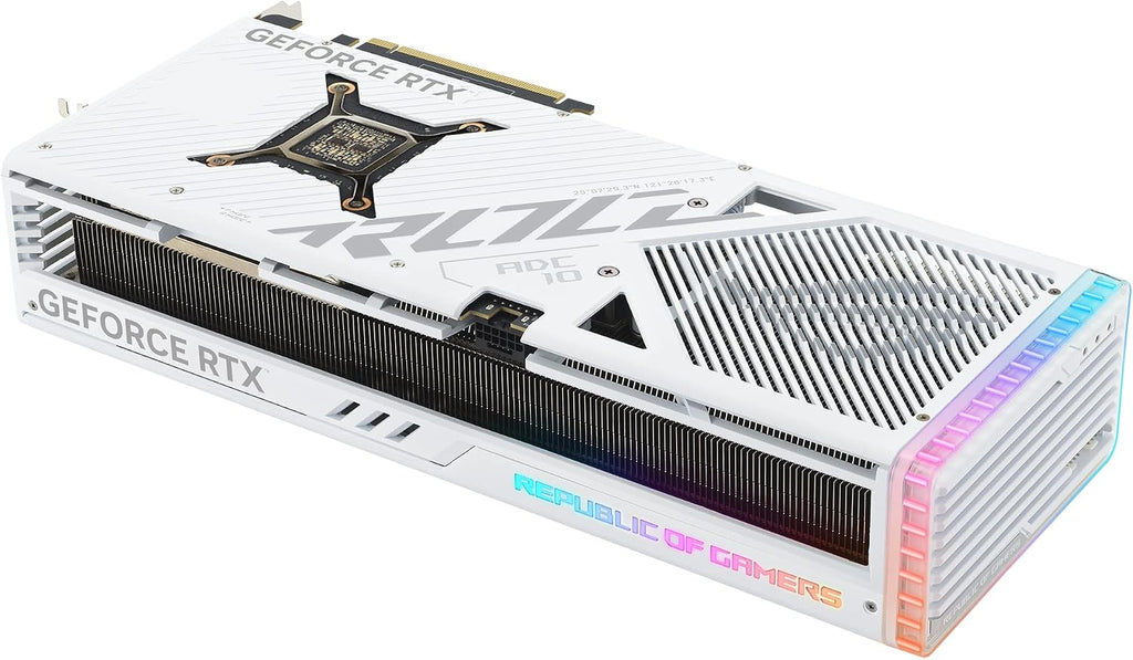 ASUS ROG Strix GeForce RTX™ 4080 Super White OC Edition Gaming Graphics Card (PCIe 4.0, 16GB GDDR6X, DLSS 3, HDMI 2.1a, DisplayPort 1.4a, Vapor Chamber, Power Sensing, Aura Sync)