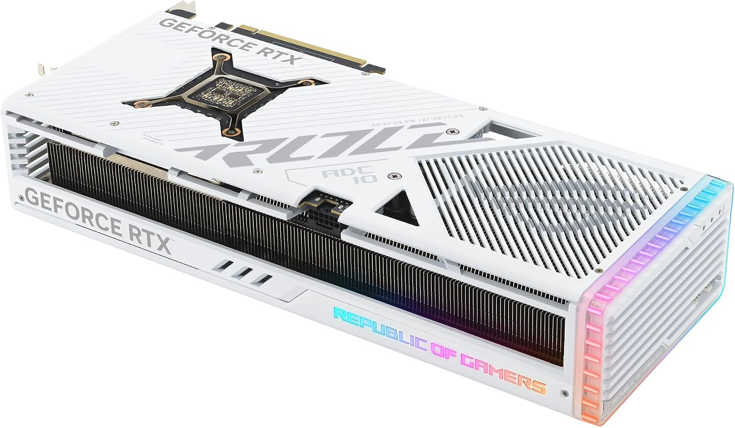 ASUS ROG Strix GeForce RTX™ 4080 Super White OC Edition Gaming Graphics Card (PCIe 4.0, 16GB GDDR6X, DLSS 3, HDMI 2.1a, DisplayPort 1.4a, Vapor Chamber, Power Sensing, Aura Sync)