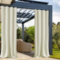 Outdoor Curtains for Patio 119x131in, Gazebo Curtains Outdoor Waterproof, Blackout Waterproof Outside Curtains for Porch Pavilion Gazebo Weatherproof Wind Resistant
