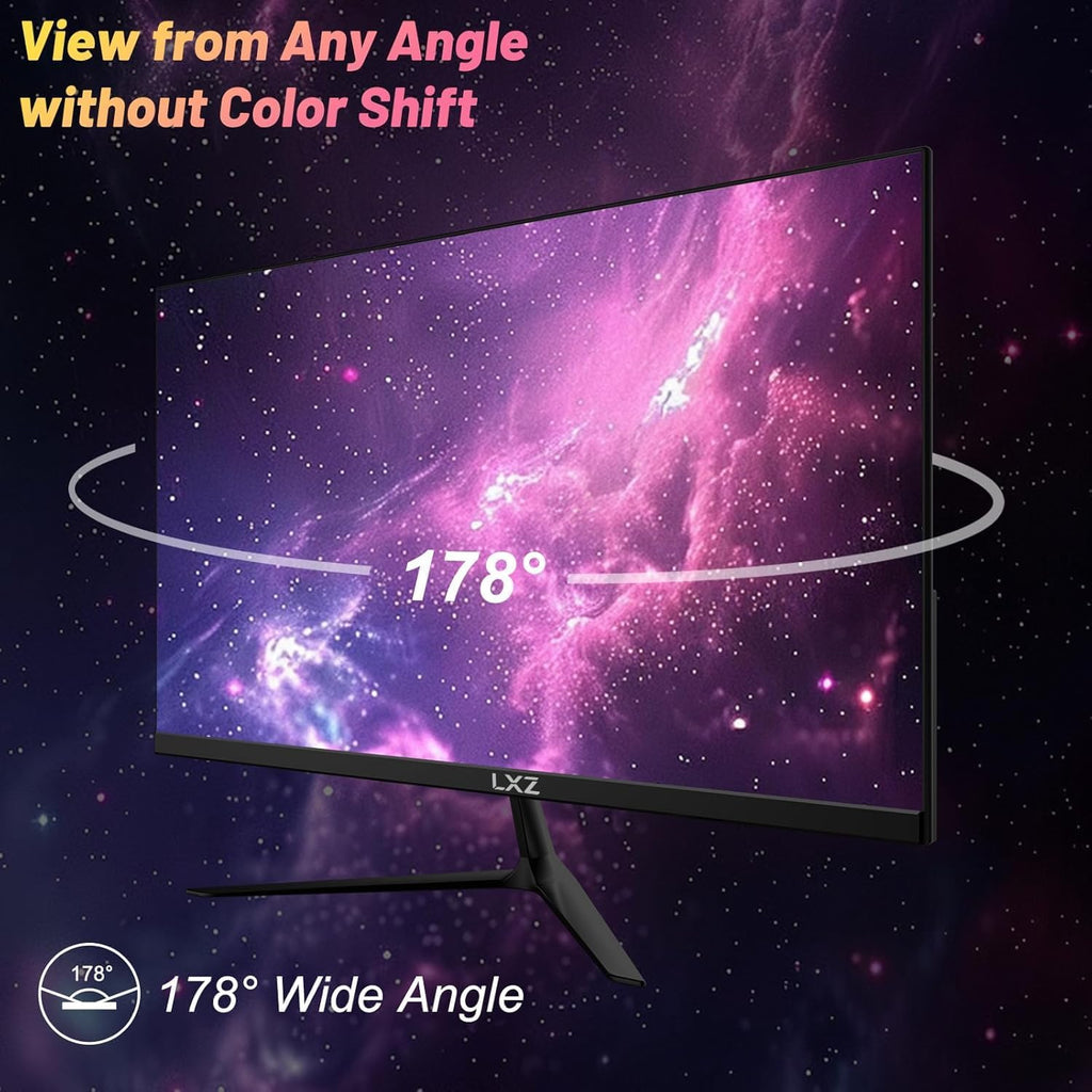 LXZ 24.5 Inch 300Hz 240Hz Gaming Monitor, FHD 1920x1080 VA Panel 1ms Computer Monitor, HDR Mode, Adaptive sync, FreeSync Compatible DP x2, HDMI x2, Ultra Thin Triangle Base, VESA 75mm x 75mm