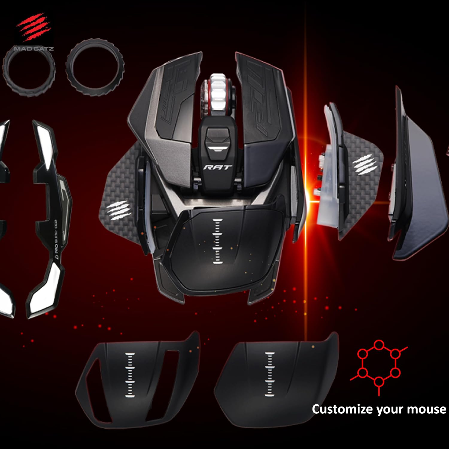 MAD CATZ R.A.T. Pro X3 Gaming Mouse (USB/Black/16000dpi/10 Buttons) - MR05DCINBL001-0