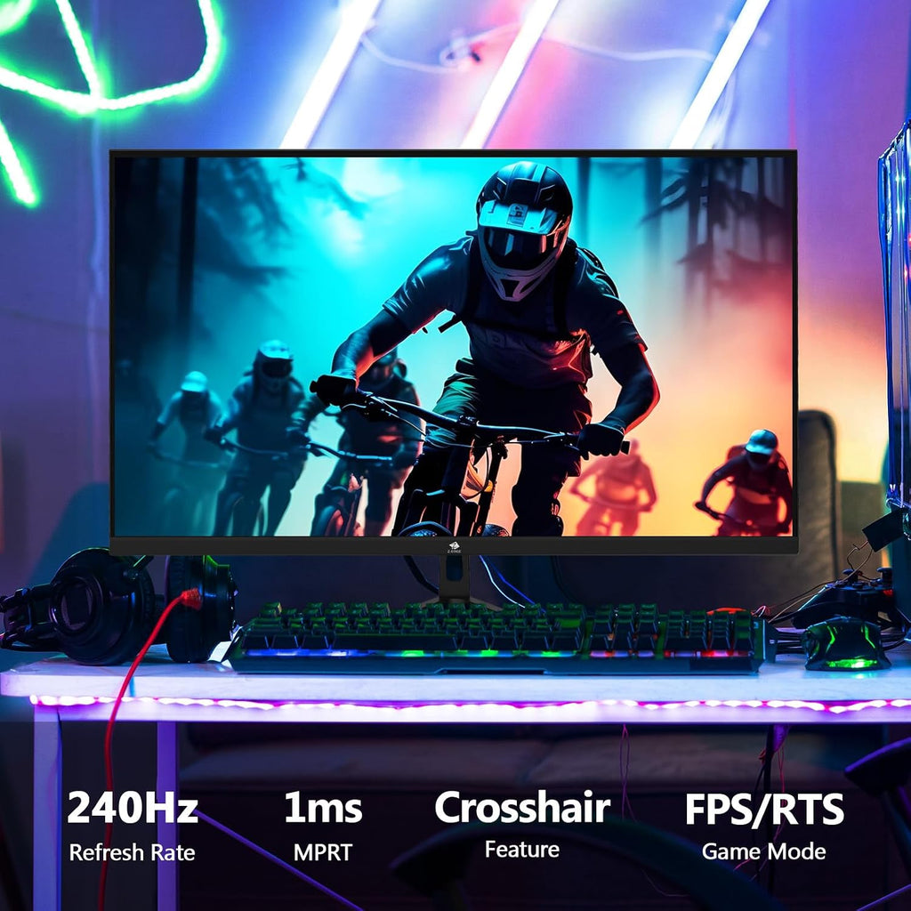 24.5' Gaming Monitor 240Hz, Z-Edge UG25F FHD 1920x1080 Computer Monitor, 1ms Frameless LED, Contrast Ratio 5000:1