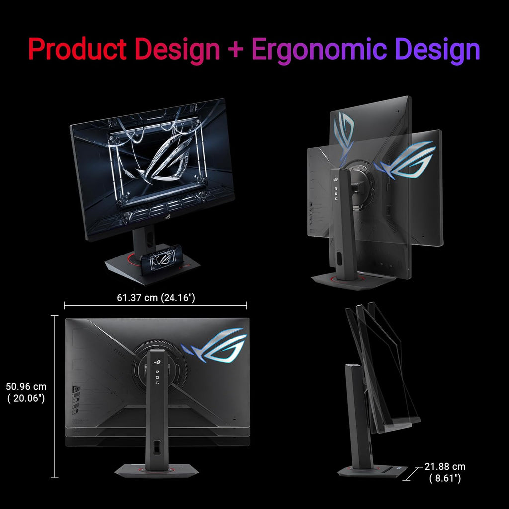 ASUS ROG Strix 27' 1440P USB-C HDR Gaming Monitor (XG27ACG) -QHD, 180Hz, 1ms, Fast IPS, DCI-P3 95%, Extreme Low Motion Blur Sync, G-Sync Compatible, Tripod Socket, Aura Sync, AI Gaming, 3yr Warranty