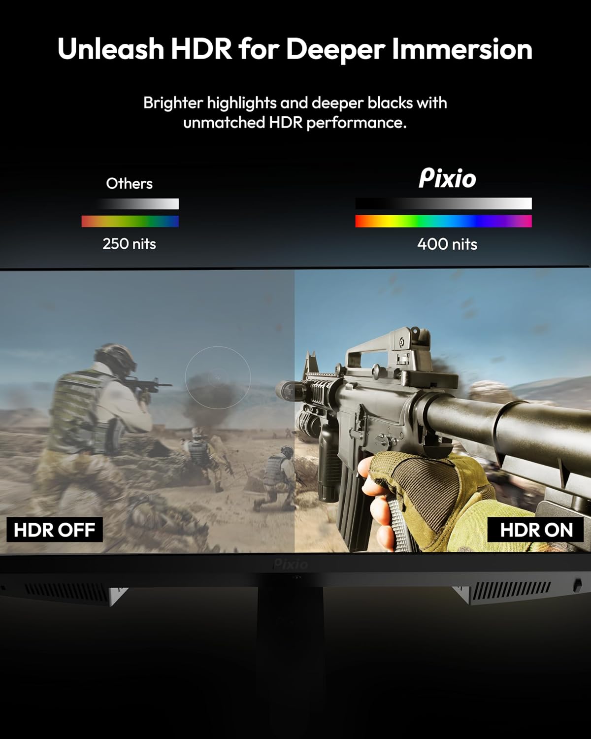 Pixio PX277 Prime Neo 27 inch 180Hz Refresh Rate QHD 1440p Resolution Fast IPS Panel 1ms GTG Response Time Gaming Monitor with Adaptive Sync and Fully Adjustable Stand