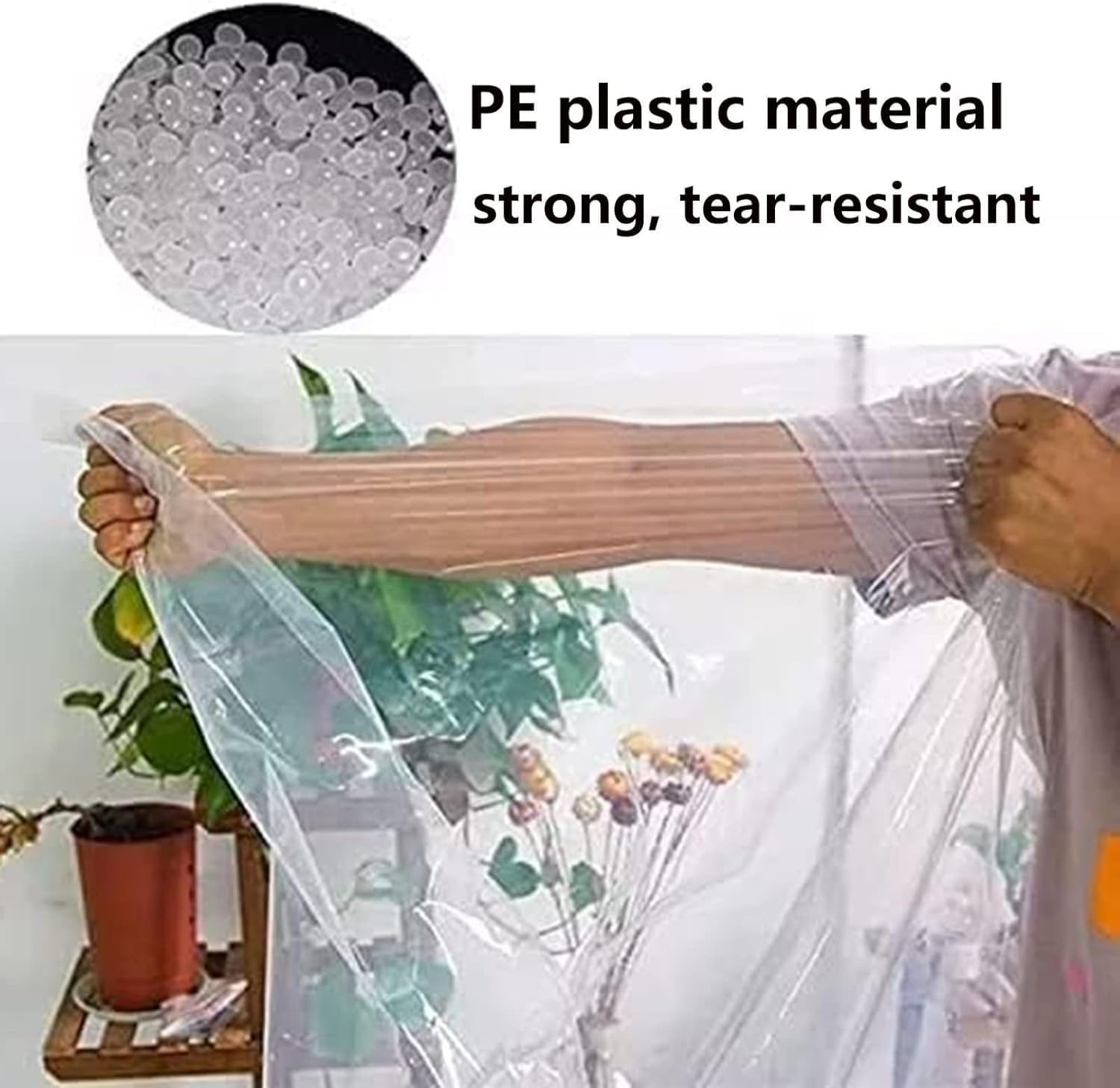 Outdoor Pergola Curtain Waterproof PVC Tarpaulin with Rustproof Grommets Heavy Duty Tarpaulin Transparent, for Porch, Gazebos, Customizable(13x16'/4x5m)