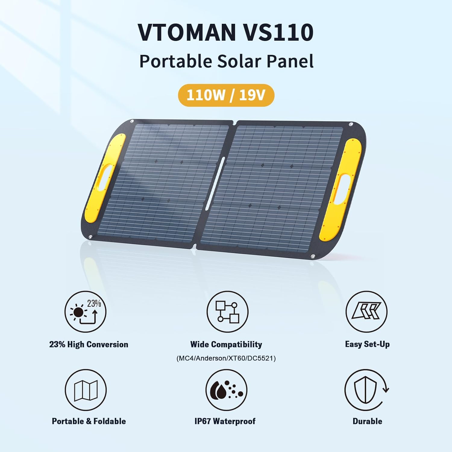 VTOMAN Jump 1500X Portable Power Station with 110W Solar Panel, 828Wh LiFePO4 Battery Solar Generator with 1500W AC Outlet, Jump Start, PD 100W Type-C for Camping, Home Backup, Outdoor Christmas Party
